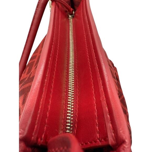 Fendi Red Zucca Chefs bag*Red Canvas & Leather*BEAUTIFUL CONDITION - Picture 9 of 16